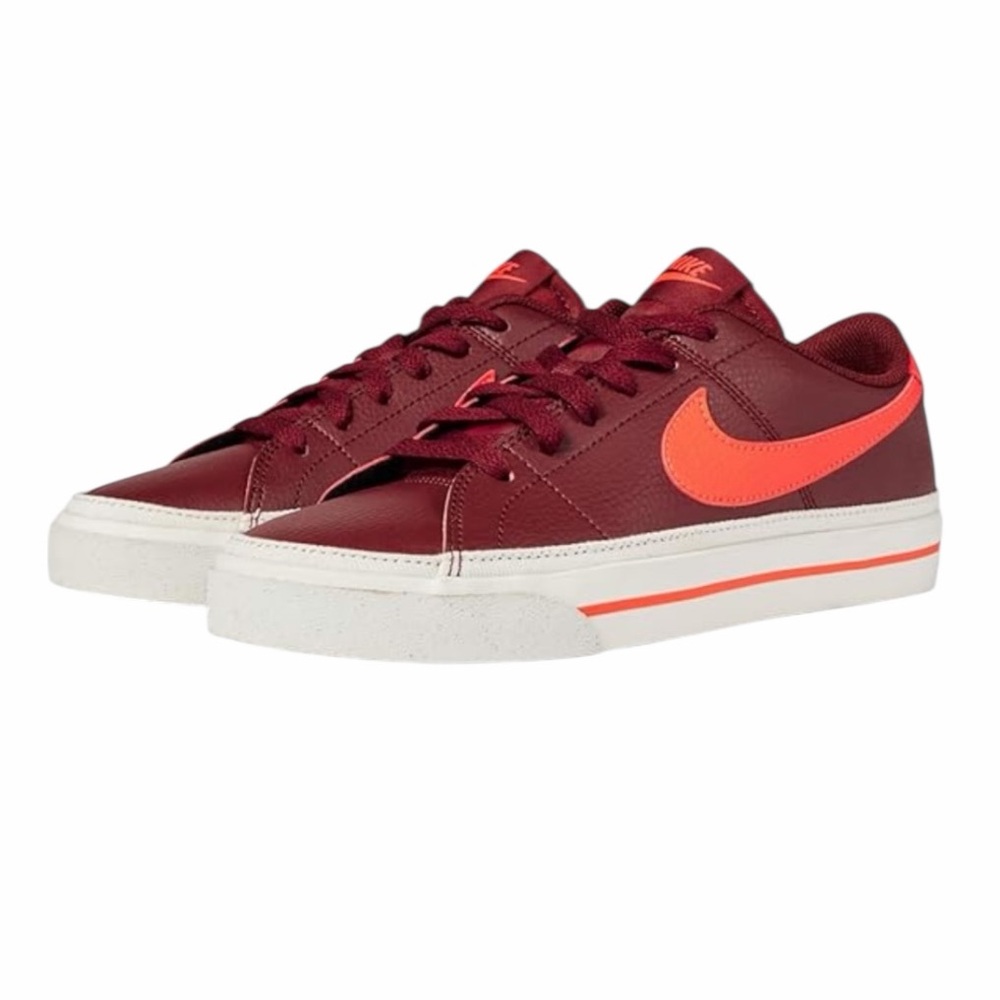 New Nike‎ Court Legacy Shoe Dark Team Red Bright Crimson Sail size 10